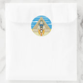 Nefertiti bij de grote sfinx van Gizeh Sticker (Tas)