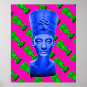 Nefertiti Blue Poster (Voorkant)
