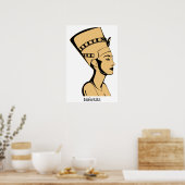 Nefertiti Bust portretteert Egyptische koningin Poster (Keuken)