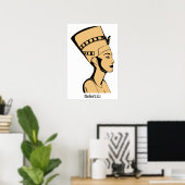 Nefertiti Bust portretteert Egyptische koningin Poster (Thuiskantoor)
