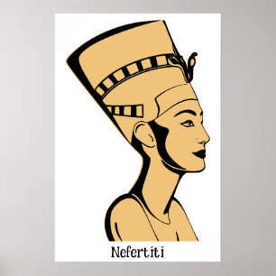 Nefertiti Bust portretteert Egyptische koningin Poster