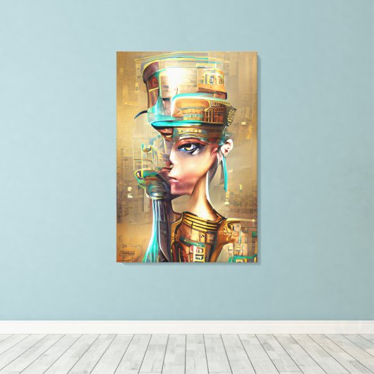 Nefertiti Canvas Afdruk (Insitu (Houten vloer))