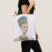 Nefertiti Colorful Portret Tote Bag (Dichtbij)