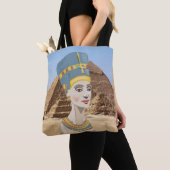 Nefertiti Colorful Portret Tote Bag (Dichtbij)