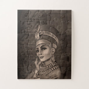 Nefertiti - de Egyptische koningin - sepia Legpuzzel
