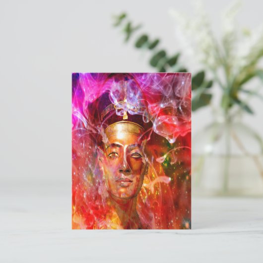 Nefertiti Egyptische koningin Briefkaart (Staand voorkant)