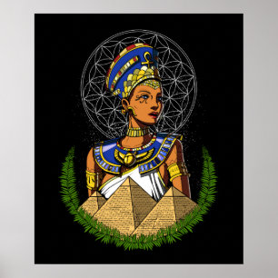 Nefertiti Egyptische koningin Goddess Mythology Poster