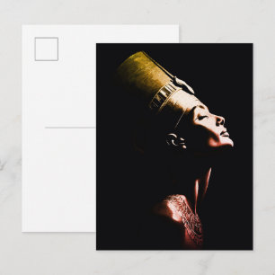 Nefertiti Egyptische Koningin Minimalistisch Portr Briefkaart