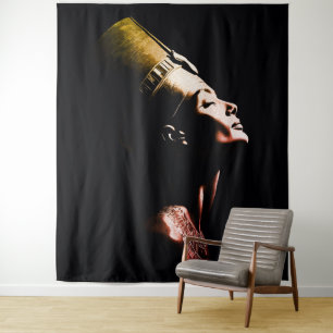 Nefertiti Egyptische Koningin Minimalistisch Portr Wandkleed