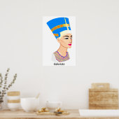 Nefertiti Egyptische koningin portret Poster (Keuken)