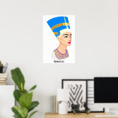 Nefertiti Egyptische koningin portret Poster (Thuiskantoor)