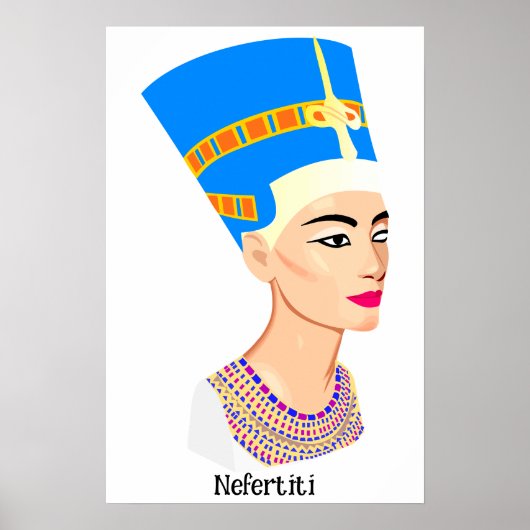 Nefertiti Egyptische koningin portret Poster (Voorkant)