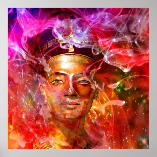 Nefertiti Egyptische koningin Poster (Voorkant)