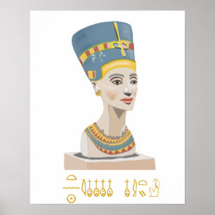 Nefertiti en Cartouche 1 Poster