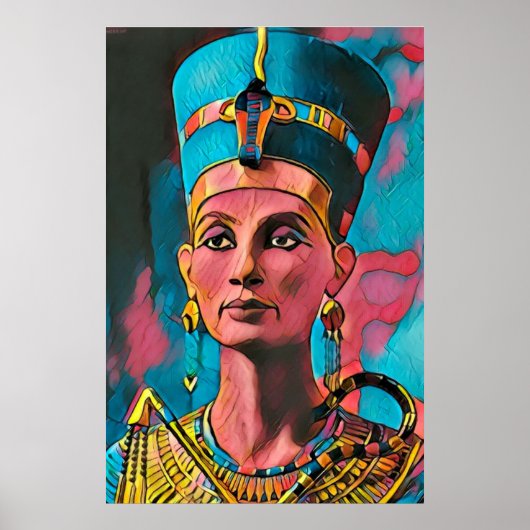 Nefertiti - Het Egyptische Poster voor de Koningin (Voorkant)