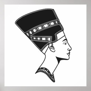 Nefertiti  icoon png clipart illustratie poster