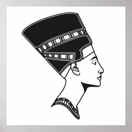 Nefertiti icoon png clipart illustratie poster (Voorkant)