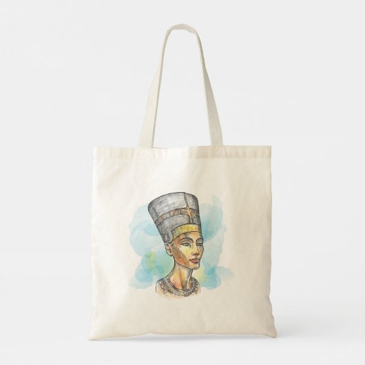 Nefertiti Illustration Canvas tas (Achterkant)