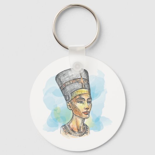Nefertiti Illustration Sleutelhanger (Achterkant)