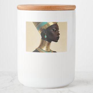 Nefertiti Keert Terug — Oude Afrikaanse Egyptische Voedselcontainer Etiket
