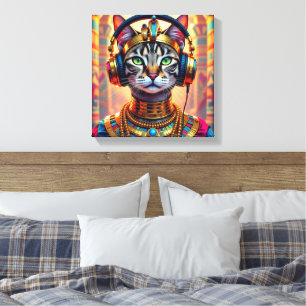 NEFERTITI KONINGIN VAN DE NIJL-AMERIKAANSE KORTHAA CANVAS AFDRUK