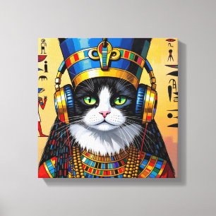 NEFERTITI KONINGIN VAN DE NIJL-PERSIAATSE KAT 2 CANVAS AFDRUK
