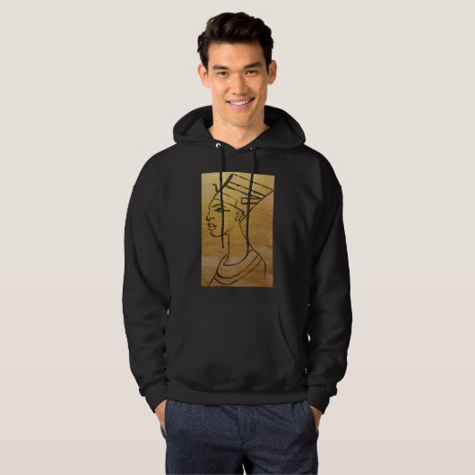 Nefertiti Mannen Pullover Hoodie (Voorkant volledig)
