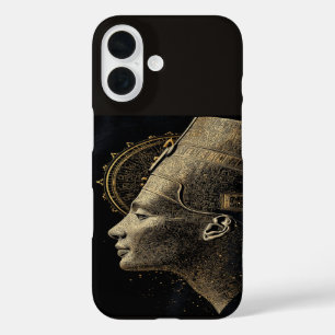 Nefertiti moderne silhouet lijnkunst iPhone 16 hoesje