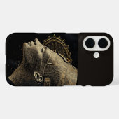 Nefertiti moderne silhouet lijnkunst Case-Mate iPhone case (Achterkant (horizontaal))