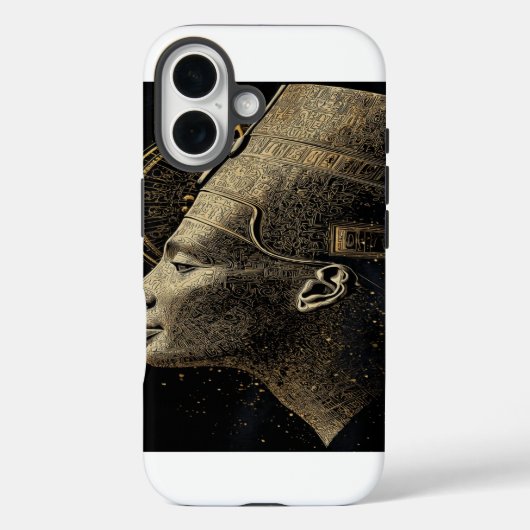 Nefertiti moderne silhouet lijnkunst Case-Mate iPhone case (Achterkant)