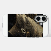 Nefertiti moderne silhouet lijnkunst Case-Mate iPhone case (Achterkant (horizontaal))