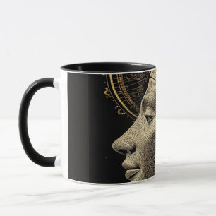 Nefertiti Moderne Silhouette Lijn Kunst Mok