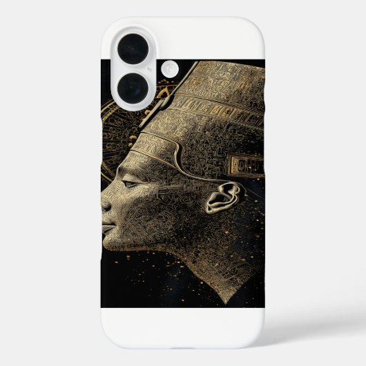 Nefertiti Moderne Silhouette Lijnkunst Case-Mate iPhone Case (Achterkant)