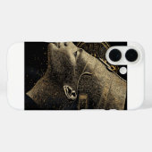 Nefertiti Moderne Silhouette Lijnkunst Case-Mate iPhone Case (Achterkant (horizontaal))