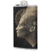 Nefertiti Moderne Silhouette Lijnkunst  Heupfles (Links)