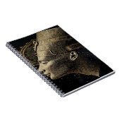 Nefertiti Moderne Silhouette Lijnkunst Notitieboek (Rechterzijde)