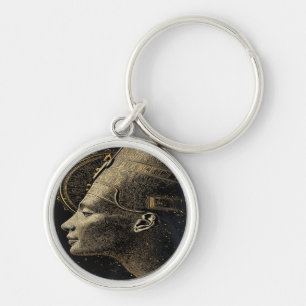 Nefertiti Moderne Silhouette Lijnkunst  Sleutelhanger
