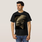 Nefertiti Moderne Silhouette Lijnkunst T-shirt (Voorkant volledig)