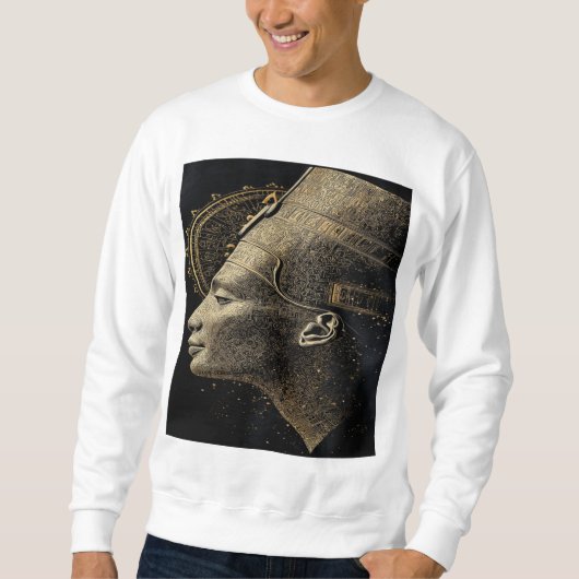 Nefertiti Moderne Silhouette Lijnkunst Trui (Voorkant)