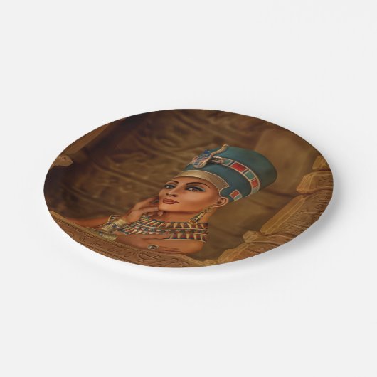 Nefertiti - Neferneferuaten de Egyptische koningin Papieren Bordje (Gekanteld)