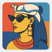 Nefertiti Oude Premium pop-art sticker (Voorkant)