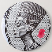 Nefertiti Pin Ronde Button 6,0 Cm (Voorkant)