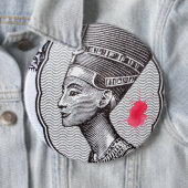 Nefertiti Pin Ronde Button 6,0 Cm (In situ)