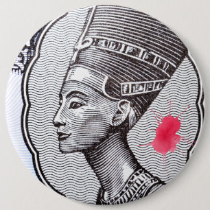Nefertiti Pin Ronde Button 6,0 Cm