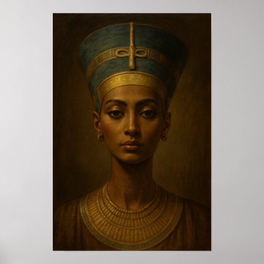 Nefertiti Portrait Painting Poster (Voorkant)
