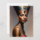 Nefertiti portret briefkaart (Voorkant / Achterkant)