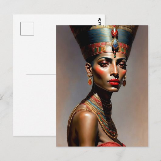 Nefertiti portret briefkaart (Voorkant / Achterkant)