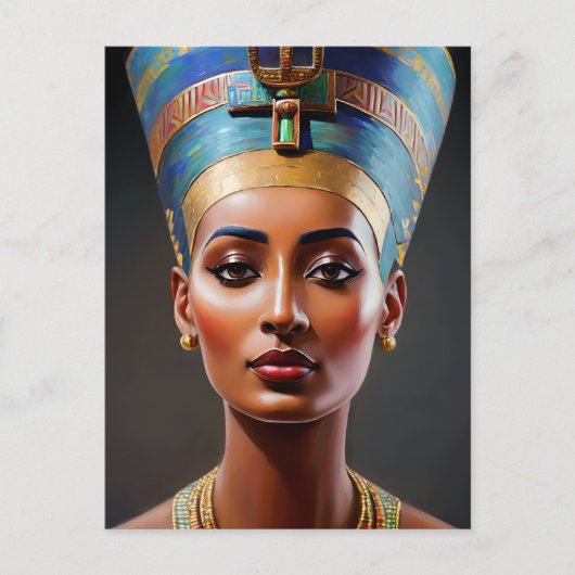 Nefertiti Portret Originele kunst Briefkaart (Voorkant)