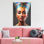 Nefertiti Portret Originele kunst Canvas Afdruk (Insitu (Woonkamer))