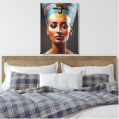 Nefertiti Portret Originele kunst Canvas Afdruk (Insitu (Slaapkamer))
